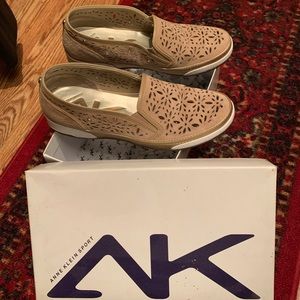 Anne Kline slip on suede sneakers
